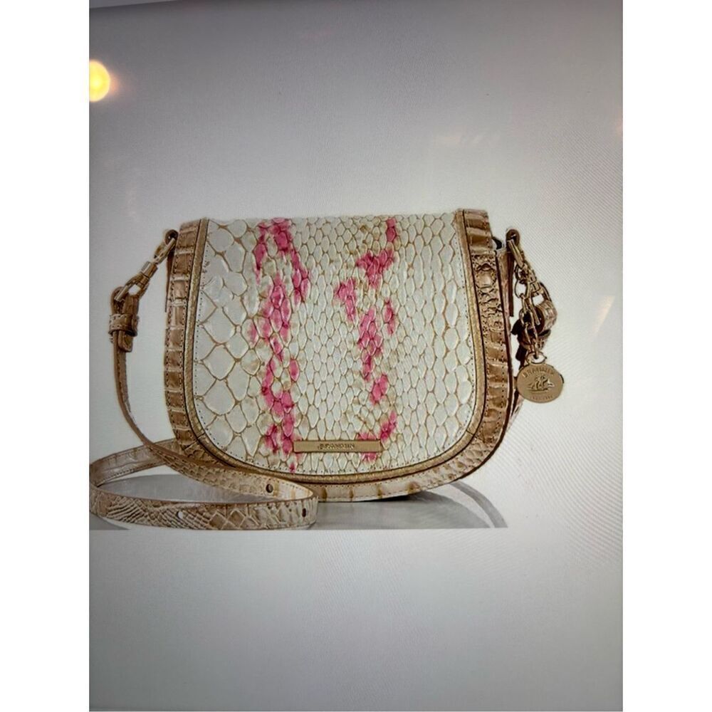 NWT Brahmin Valentia Collection Apricot Rose Briar Crossbody Bag